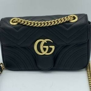 SMALL MORMONT BLACK AUTHENTIC GUCCI BAG